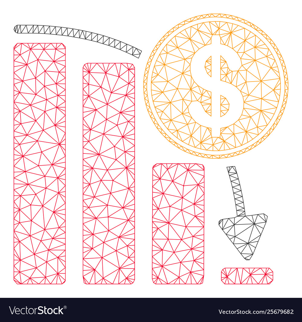 Bitcoin epic fail graph mesh 2d model vector image Bitcoin epic fail graph mesh 2d model