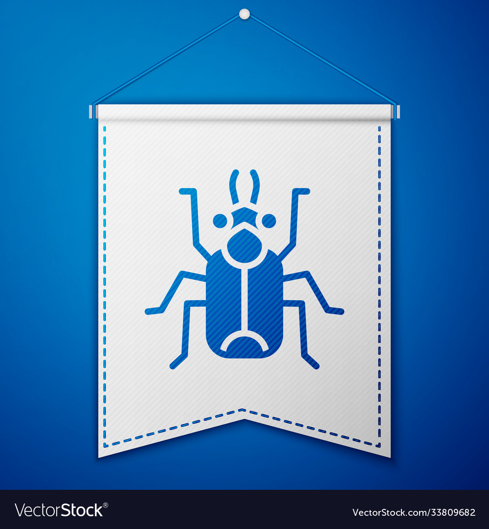 Blue beetle bug icon isolated on background