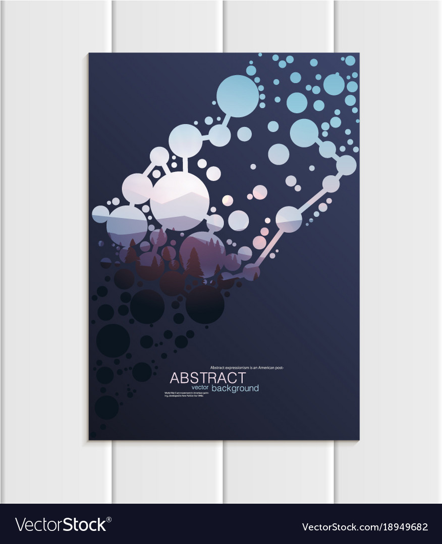 Brochure a5 or a4 format abstract circles