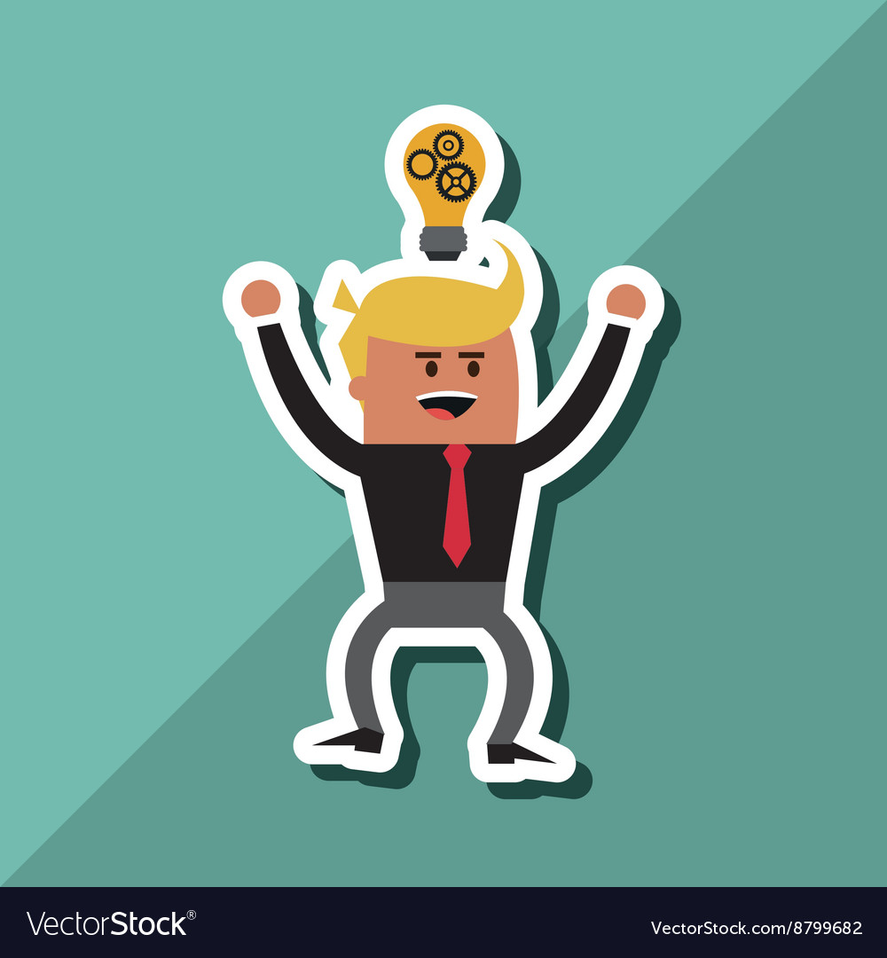 Businessman design business icon cartoon concept