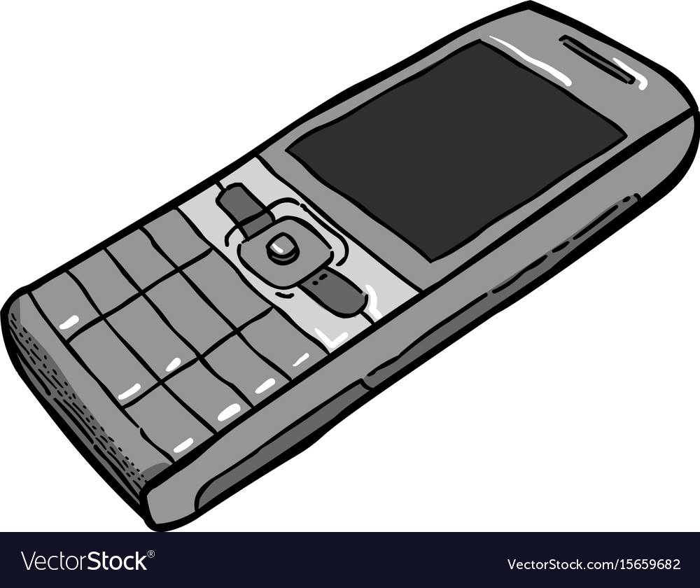 Cartoon image of cellphone Royalty Free Vector Image