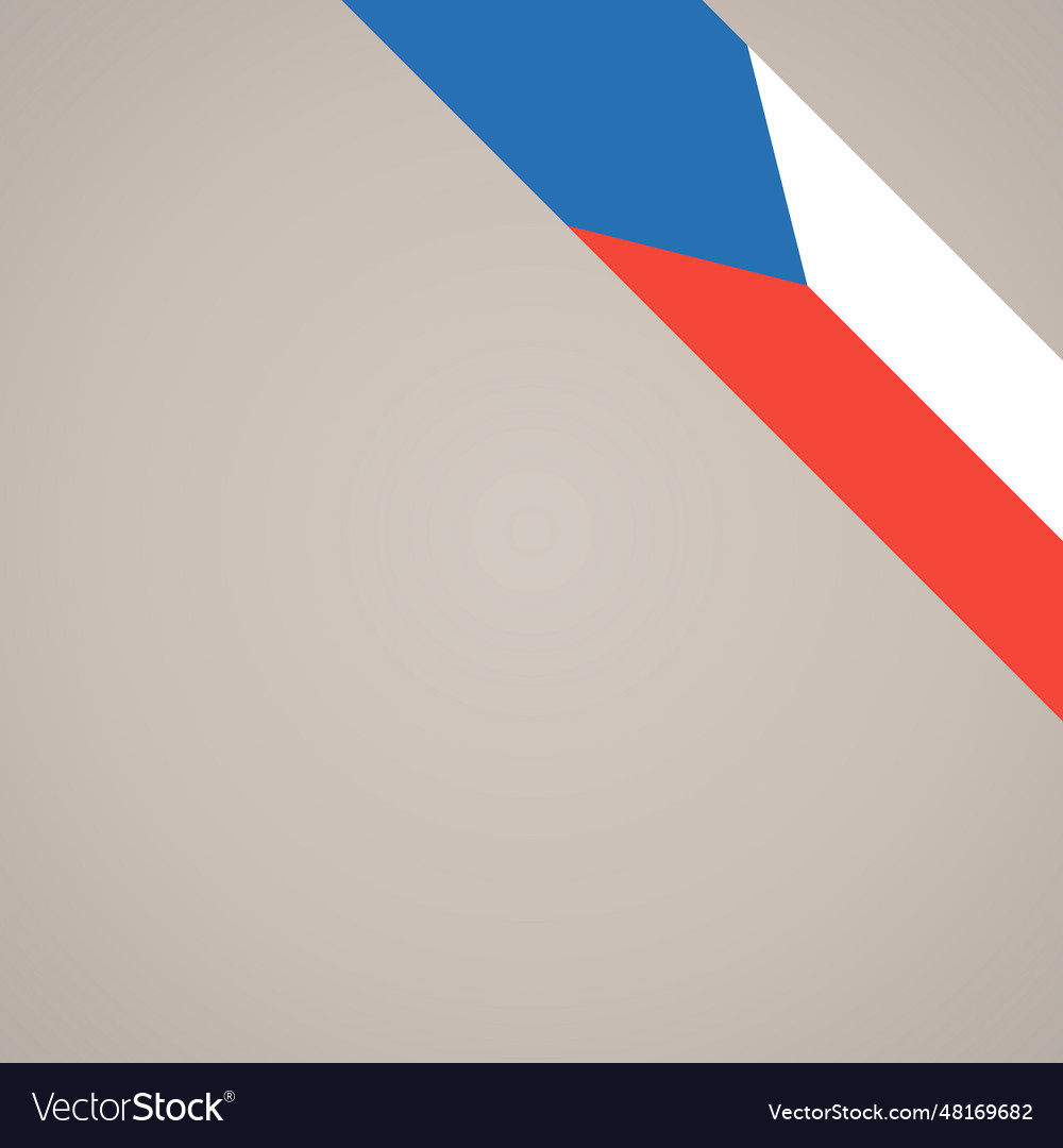 Corner ribbon flag of czech republic