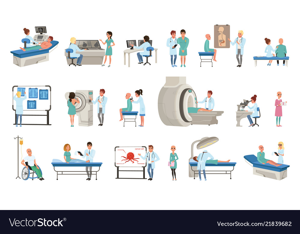 Diagnostic and treatment of cancer set doctors