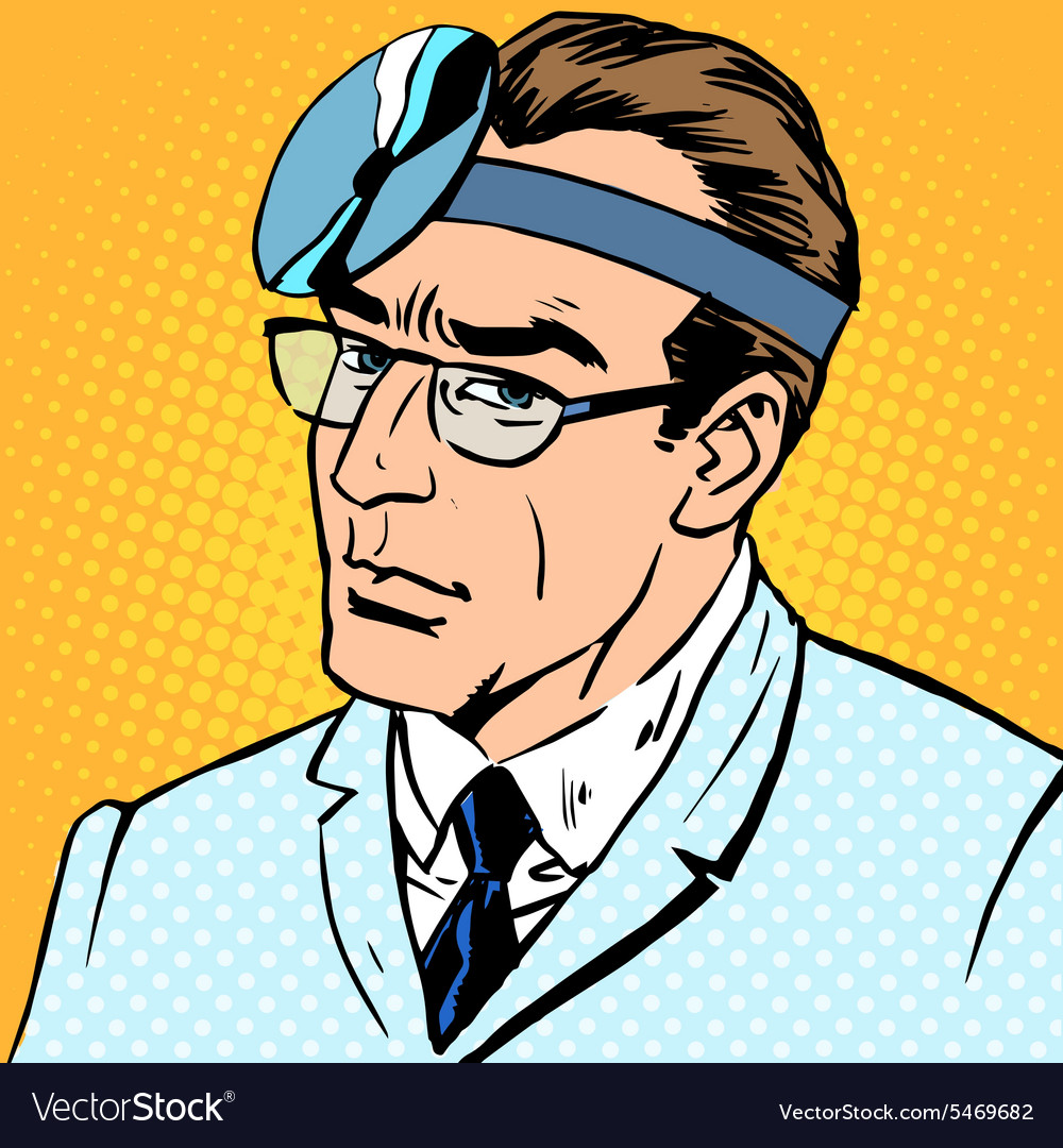 Doctor otolaryngologist Royalty Free Vector Image