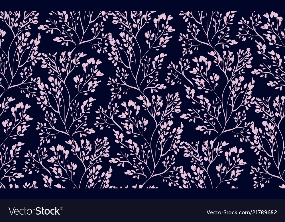 Floral seamless pattern with flowers and leaves Vector Image