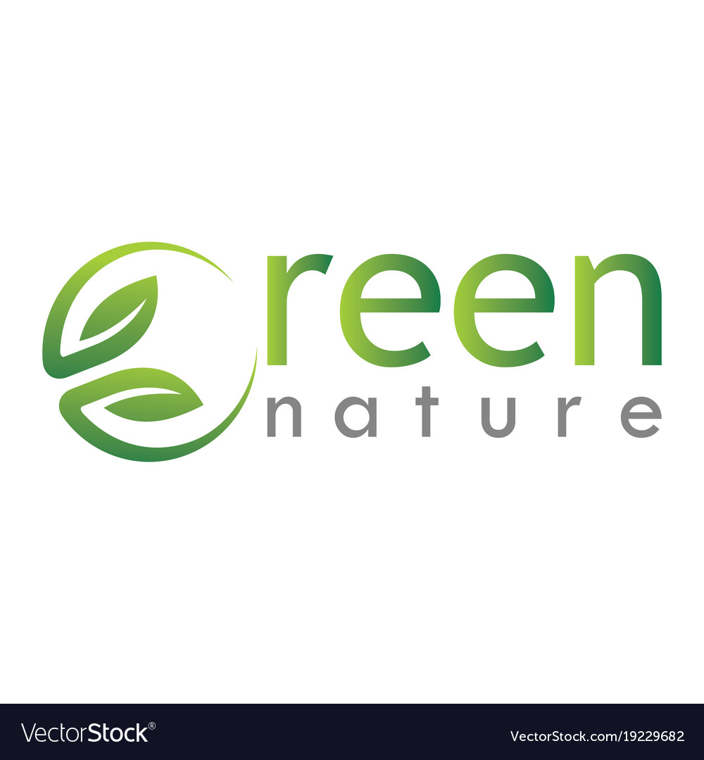 Green leaf nature logo