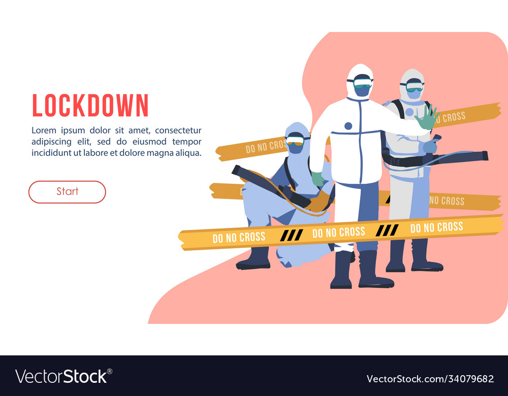 Healthcare providers are working on disinfection vector image Healthcare providers are working on disinfection