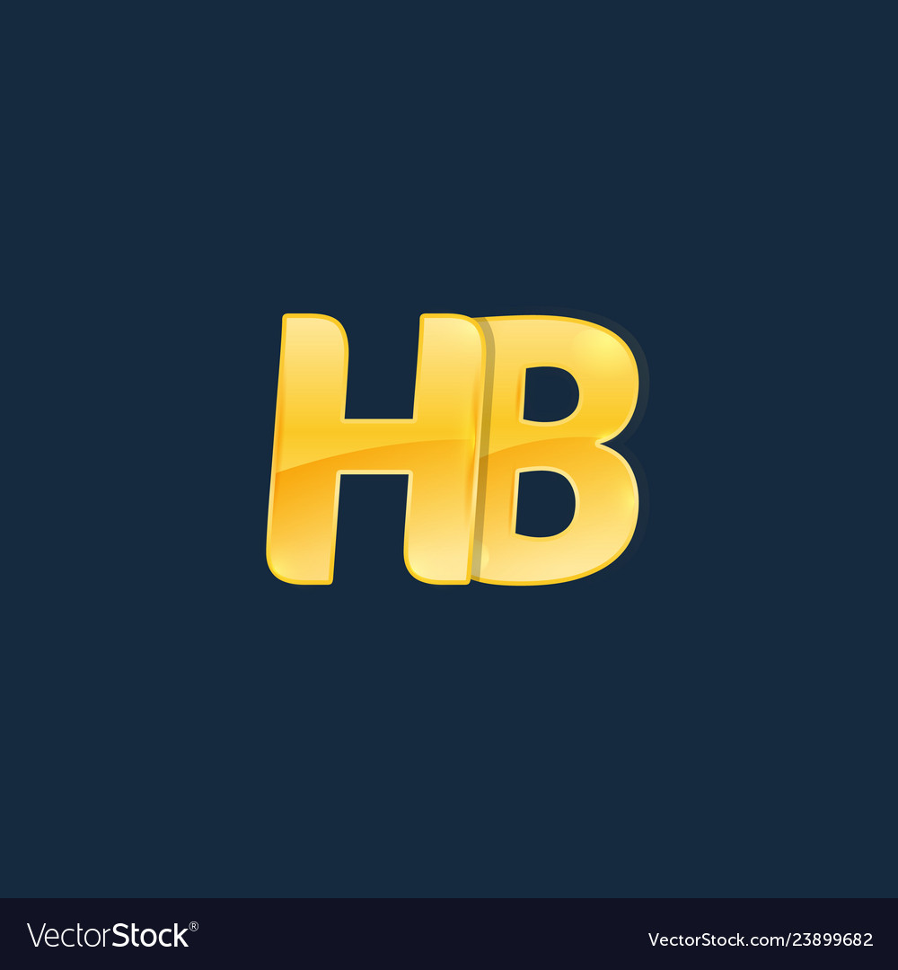 Initial letters hb h b with logo design