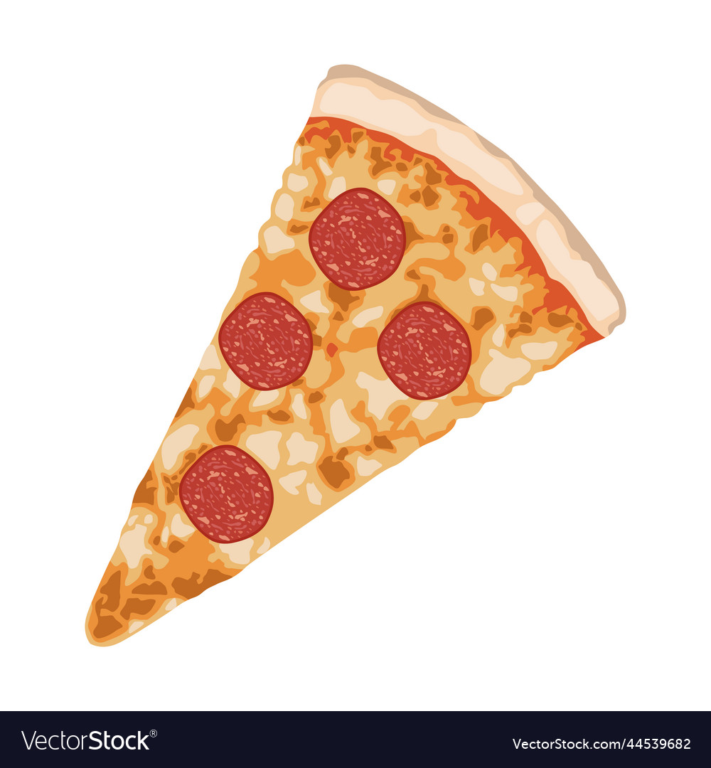 Italian pizza portion Royalty Free Vector Image