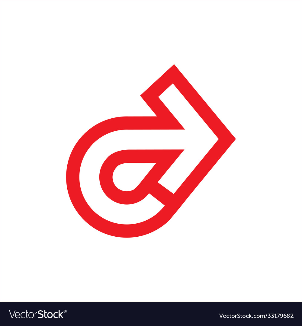 Letter c rotation arrow pointer symbol logo