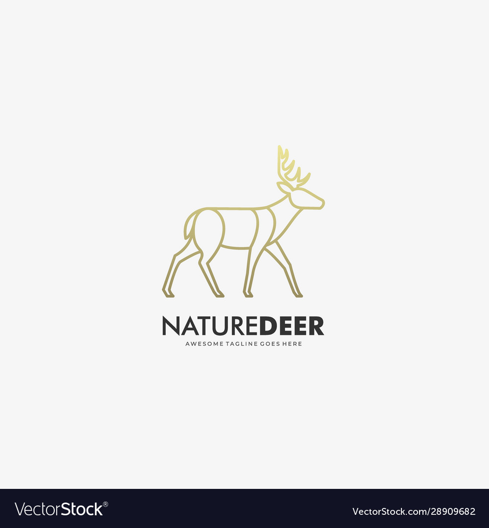 Logo nature deer line art style