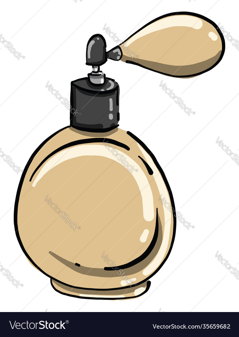 Old perfume on white background Royalty Free Vector Image