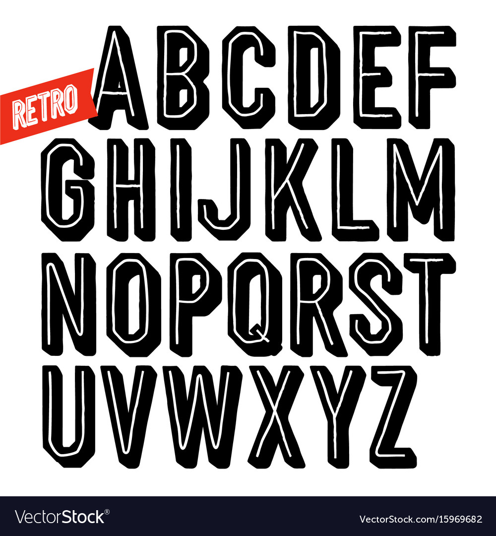 Retro Black Dot Alphabet