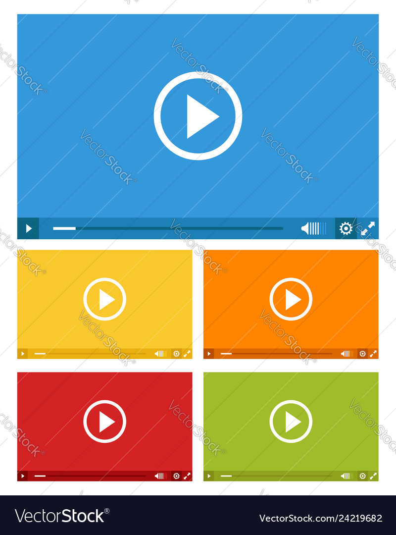 Set of web video players