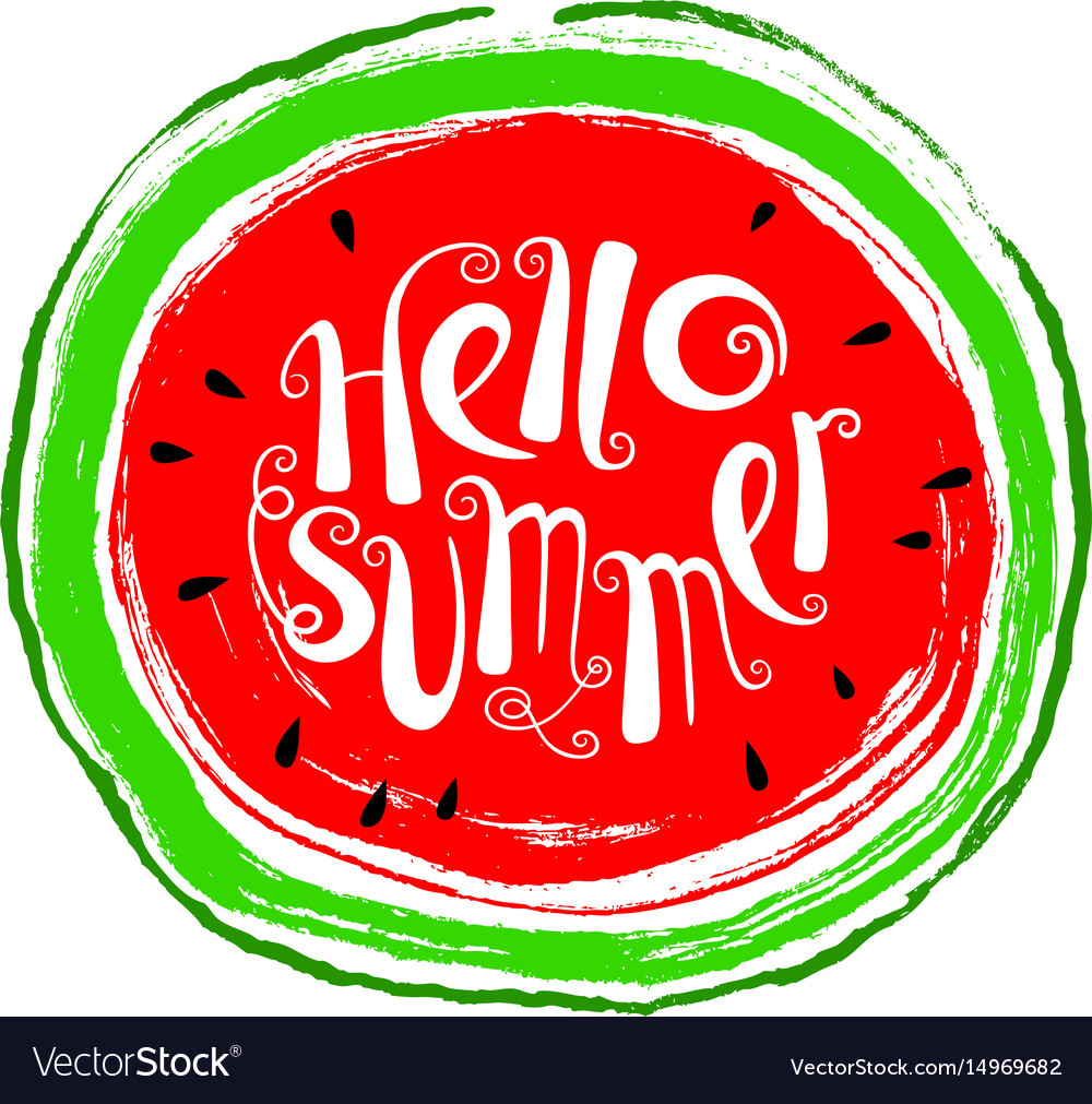 Sommer-Design-Element mit Wassermelone doodle