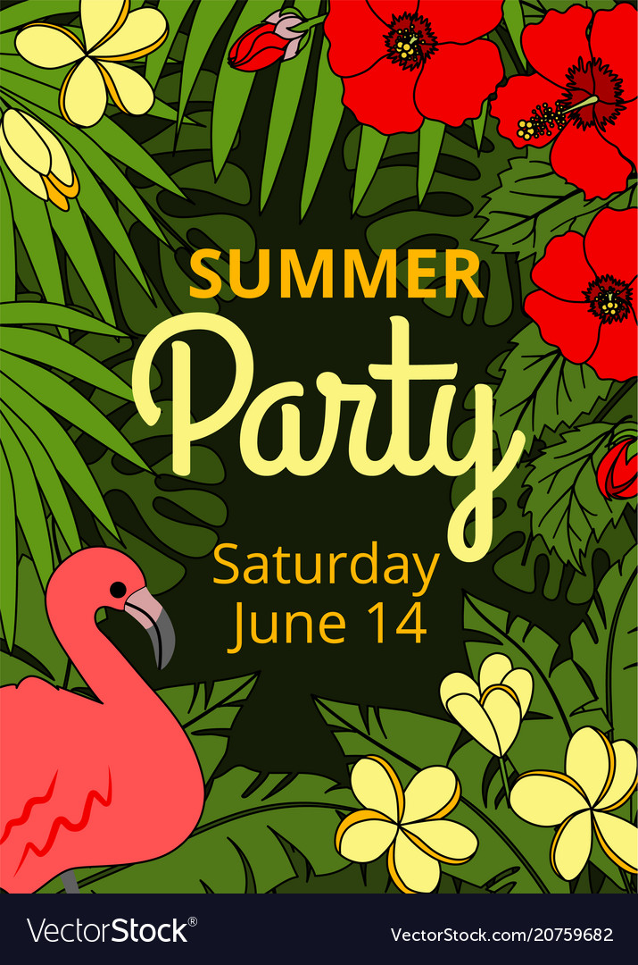 Summer party Royalty Free Vector Image - VectorStock