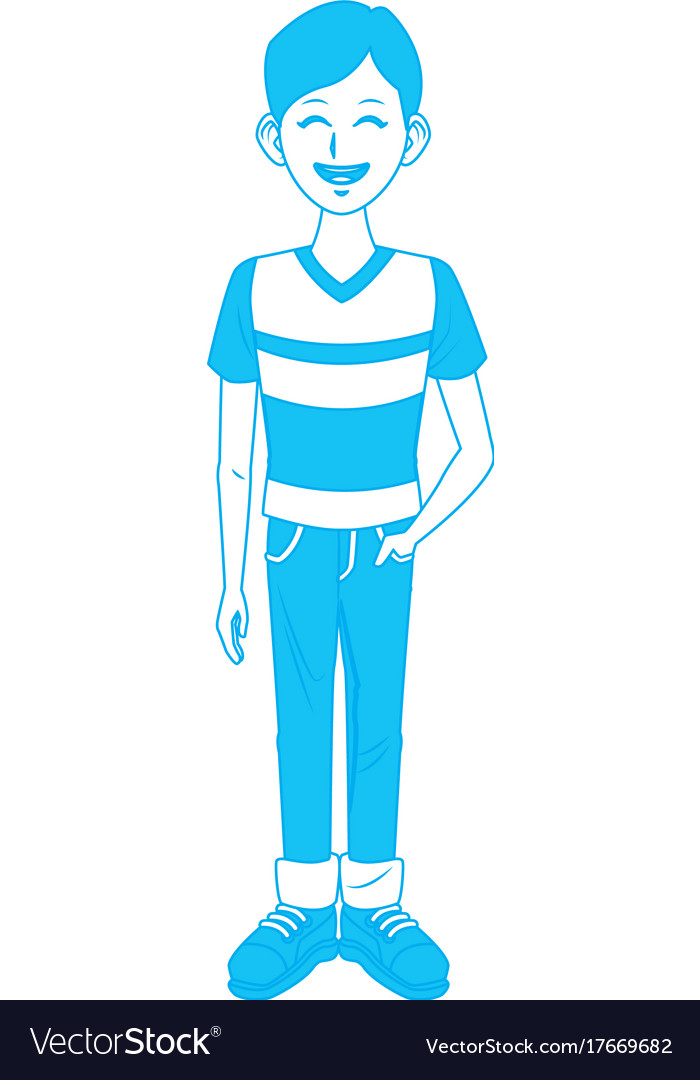 Young man cartoon Royalty Free Vector Image - VectorStock