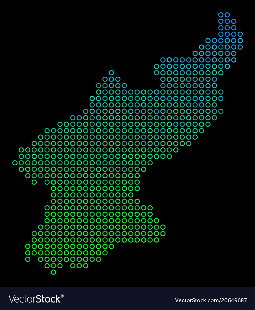 Circle dot north korea map