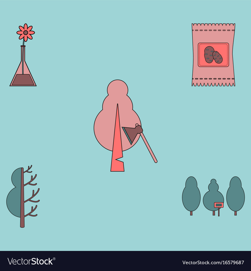Collection of icons and save nature