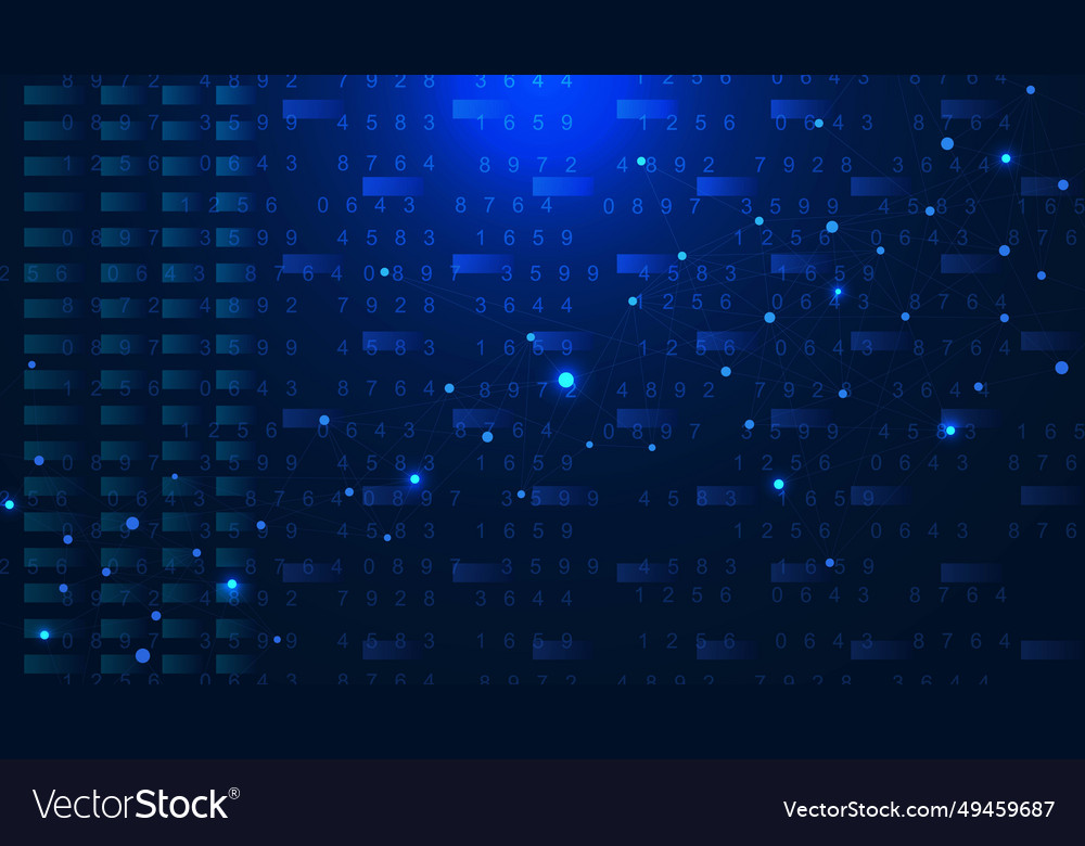 Digital technology with connecting dots and lines