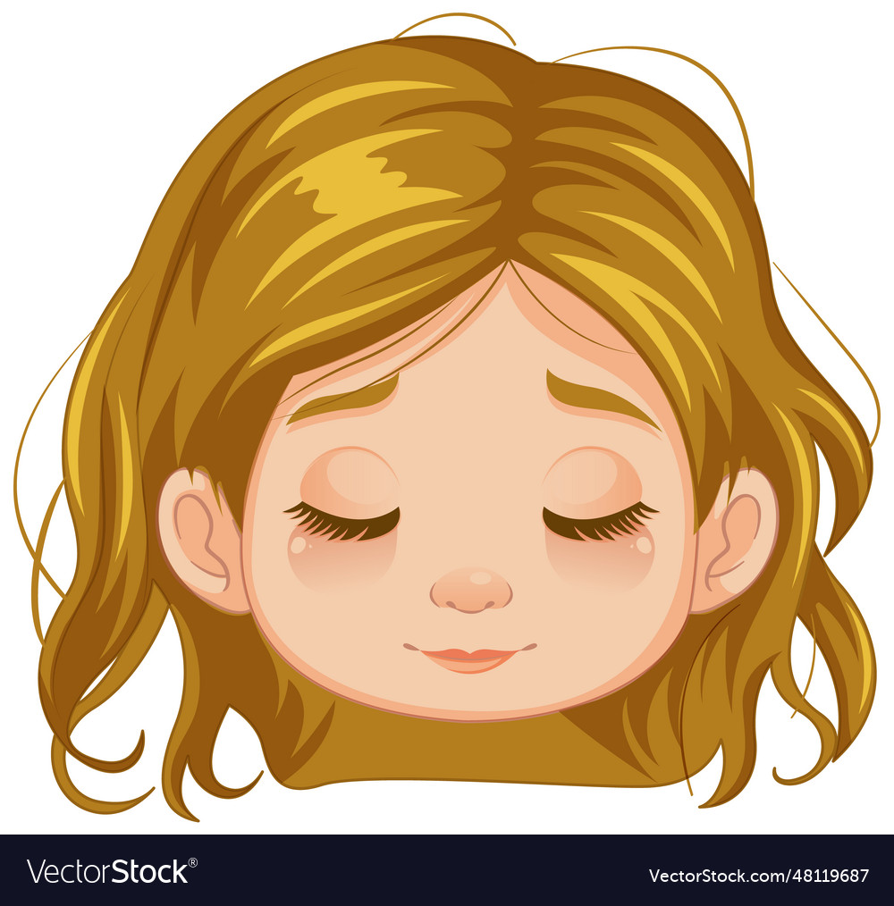 Girl Closing Eyes Royalty Free Vector Image - Vectorstock