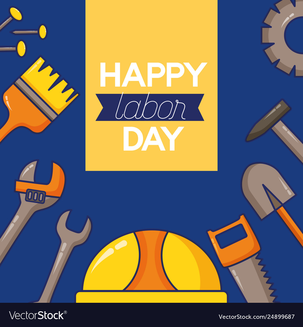 Happy labour day Royalty Free Vector Image - VectorStock