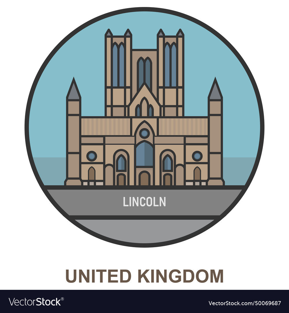 Lincoln cities and towns in united kingdom Vector Image