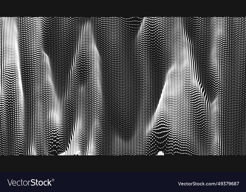 Point wave vertical threads texture abstract dot vector image Point wave vertical threads texture abstract dot
