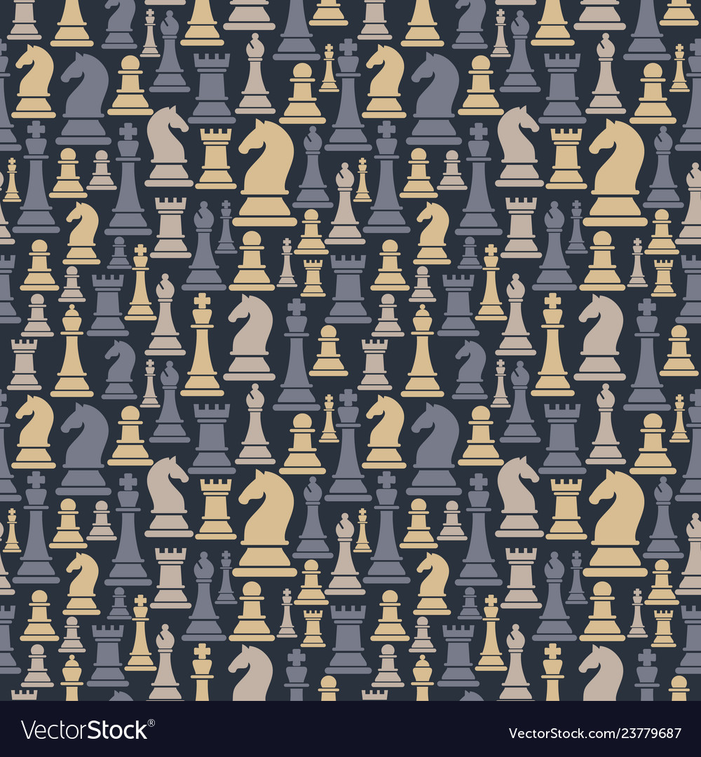 Seamless pattern with chess pieces Vector Image Seamless pattern with chess pieces