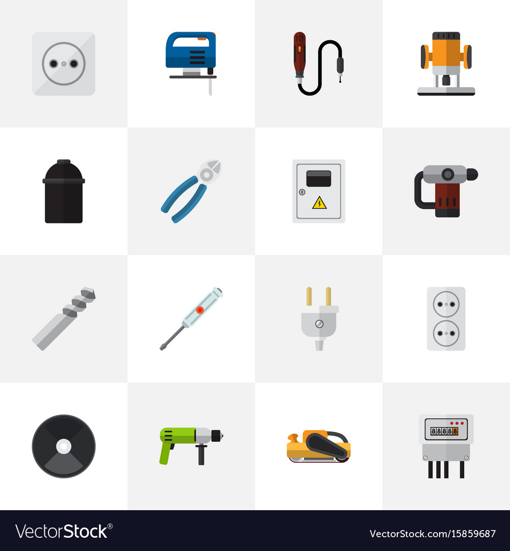 Set of 16 editable instruments icons includes