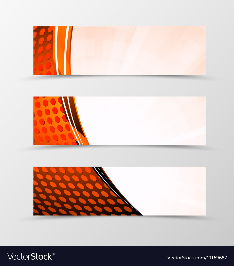 Set of header banner technologic design