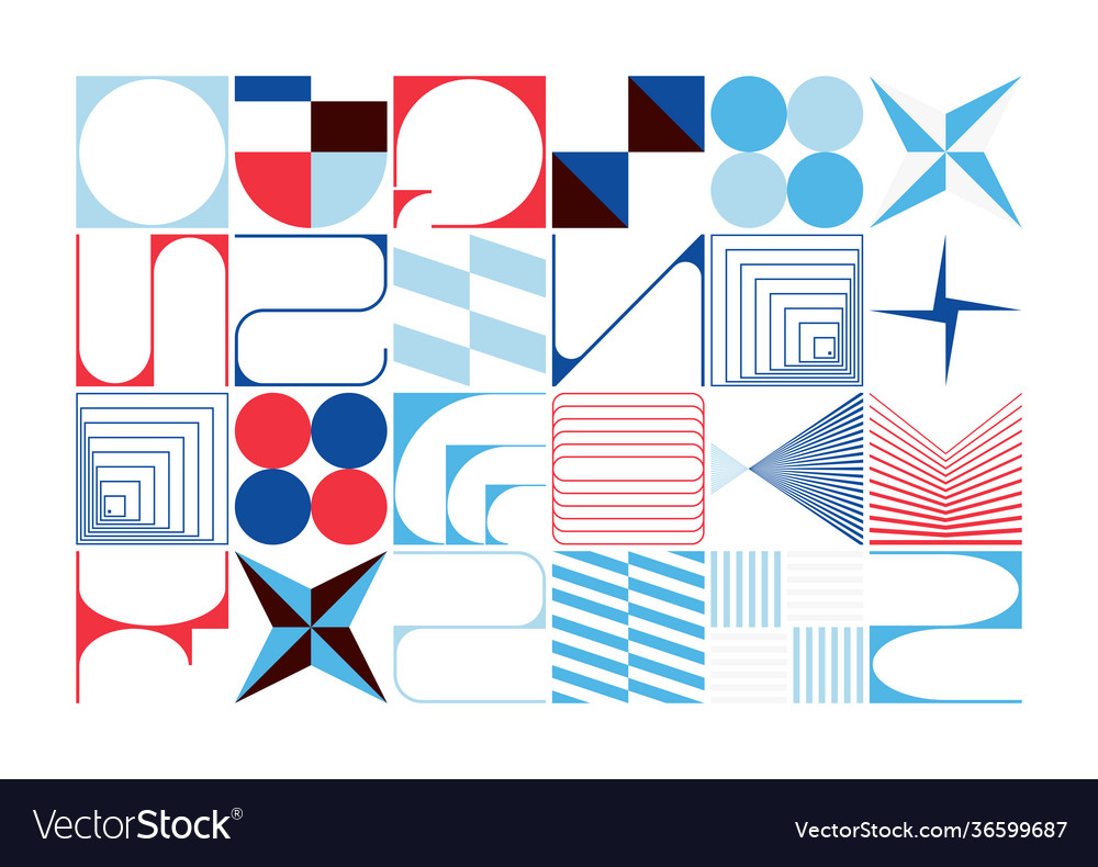 Swiss design abstract geometric pattern graphics vector image Swiss design abstract geometric pattern graphics