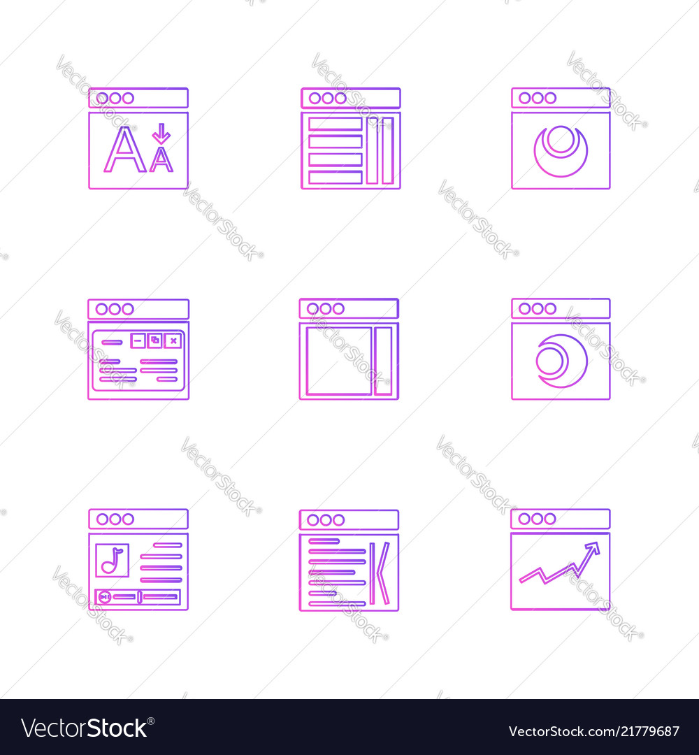 Website web user interface app eps icons