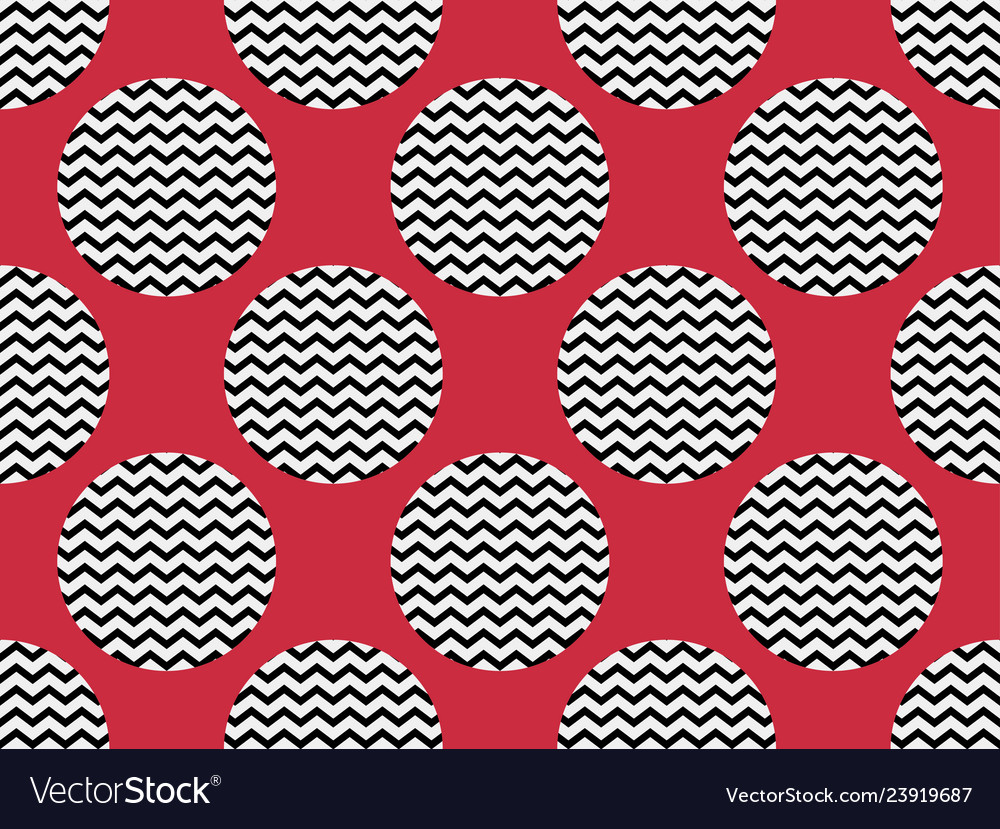 Zigzag seamless pattern with black and red color vector image Zigzag seamless pattern with black and red color