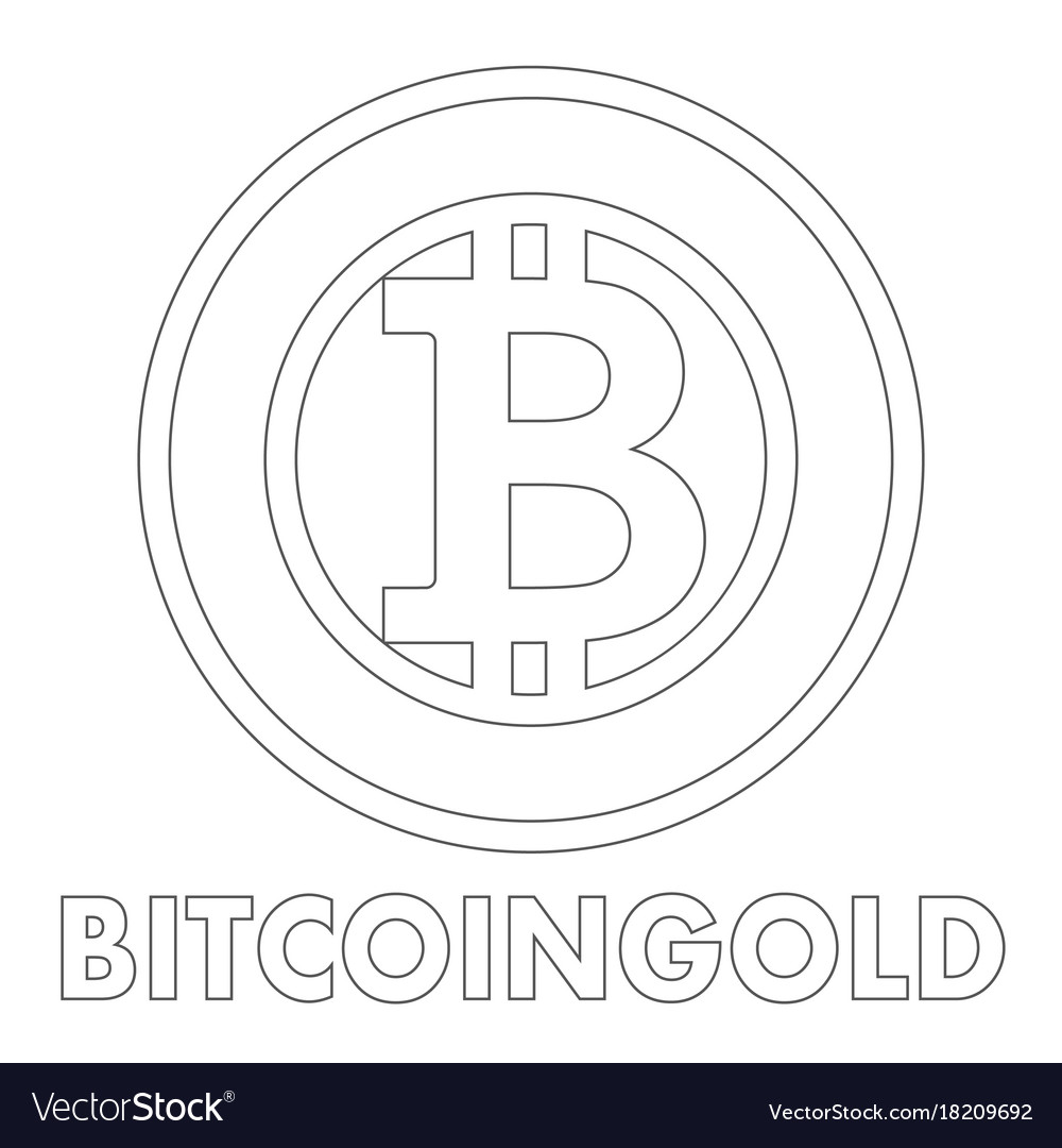 Bitcoin gold sign icon for internet money