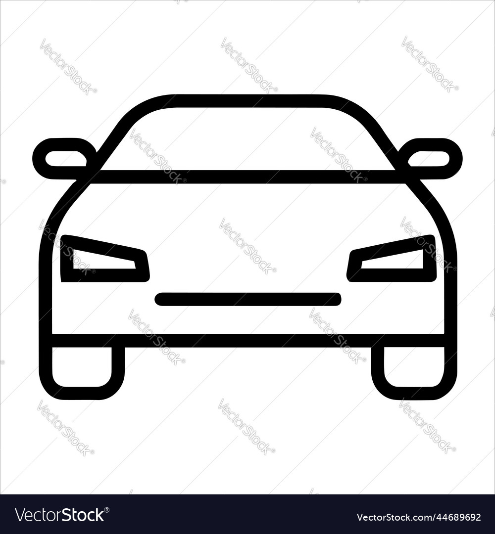 Car pictogram minimal line icon transportation