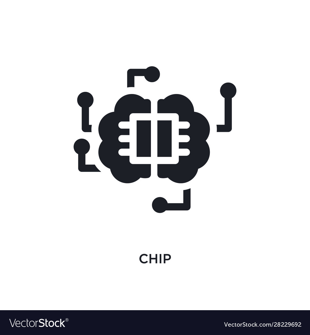 Chip isolated icon simple element from artificial