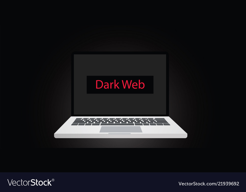 Dark web text on screen or display laptop