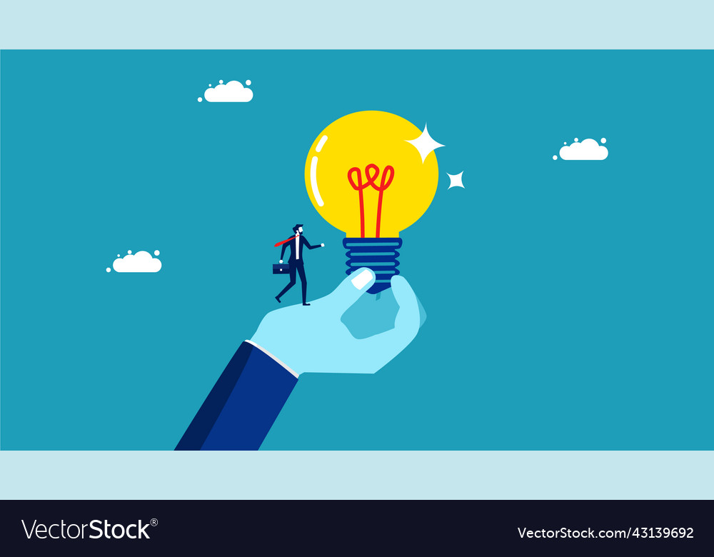 Discover New Business Ideas Leader Of New Ideas Vector Image Discover New Business Ideas Leader Of New Ideas Vector Image