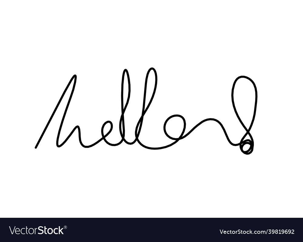 Exclamation mark as continuous line drawing vector image Exclamation mark as continuous line drawing