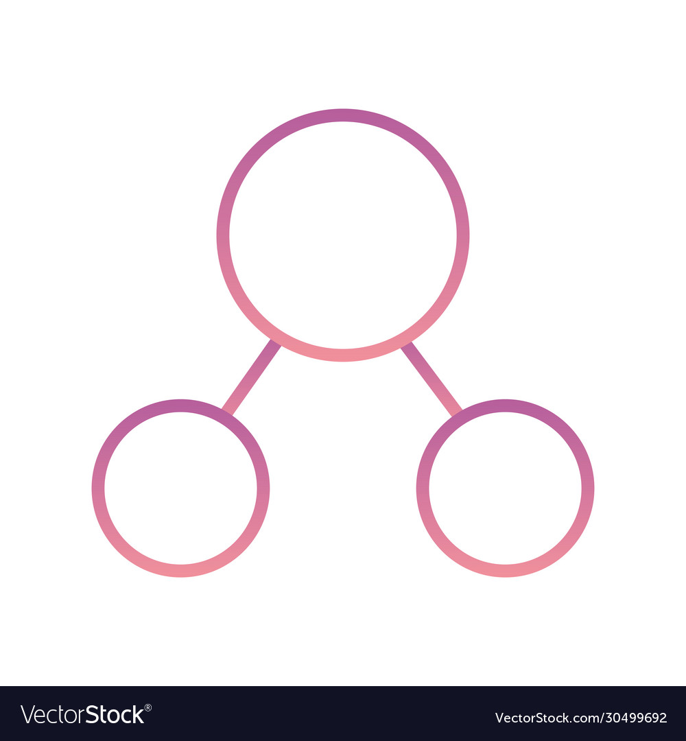 Isolated atom gradient style icon design