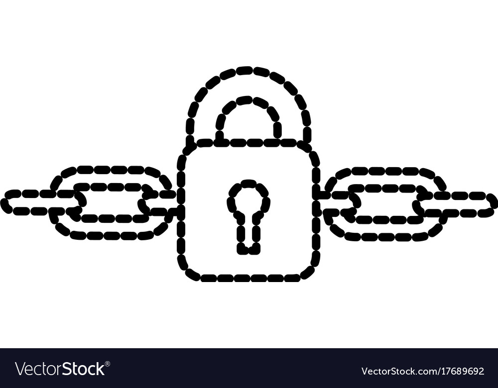 Passwort-geschützte Kette digitales Konzept