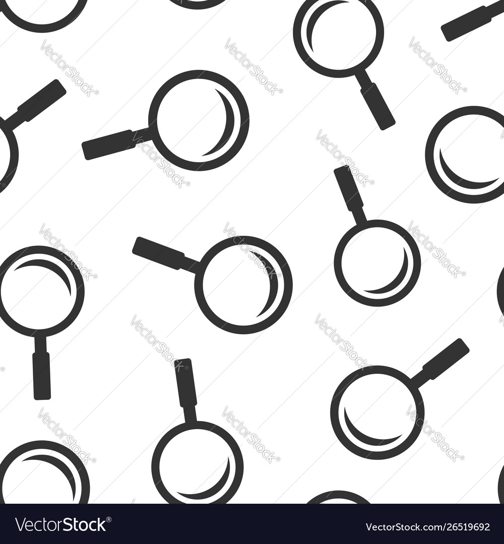 Loupe sign icon seamless pattern background Vector Image