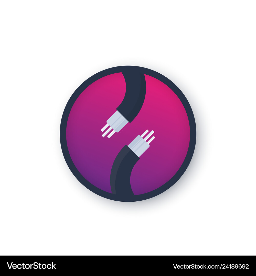 Optic cable icon Royalty Free Vector Image - VectorStock