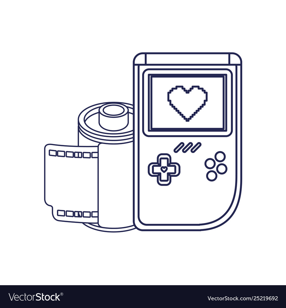 Retro roll photographic and handle video game