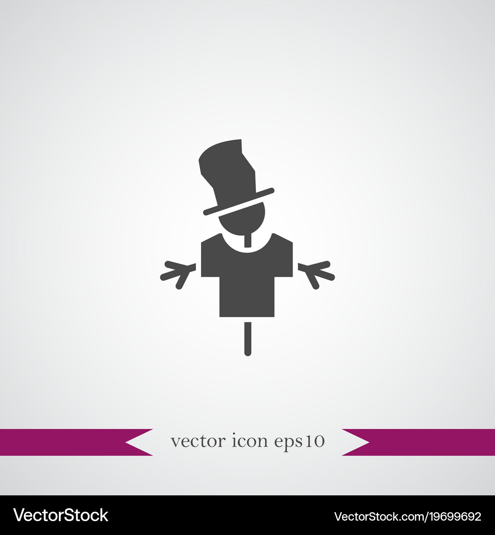 Scarecrow icon simple Royalty Free Vector Image