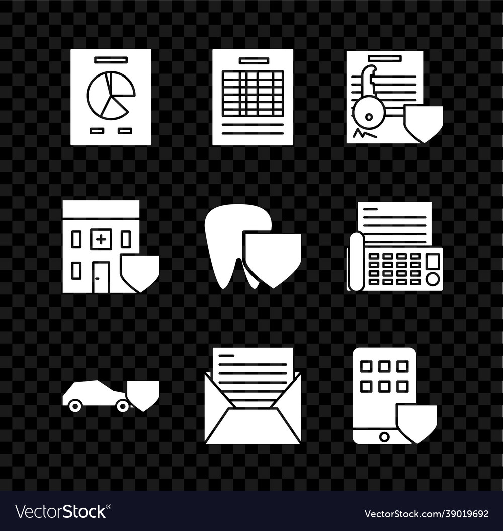 Dokument mit der Diagramm-Berichtsdatei festlegen vector image Dokument mit der Diagramm-Berichtsdatei festlegen