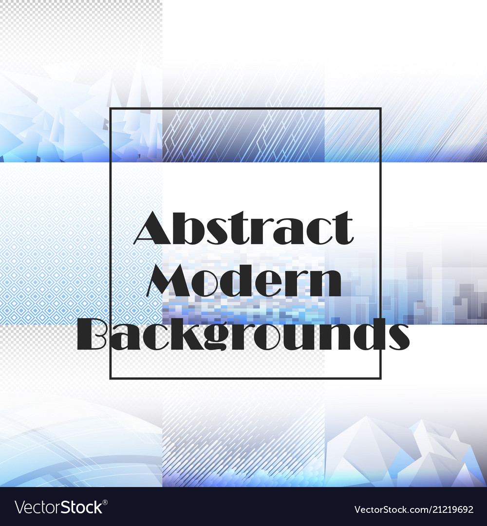 Set of abstract background with geometric elements