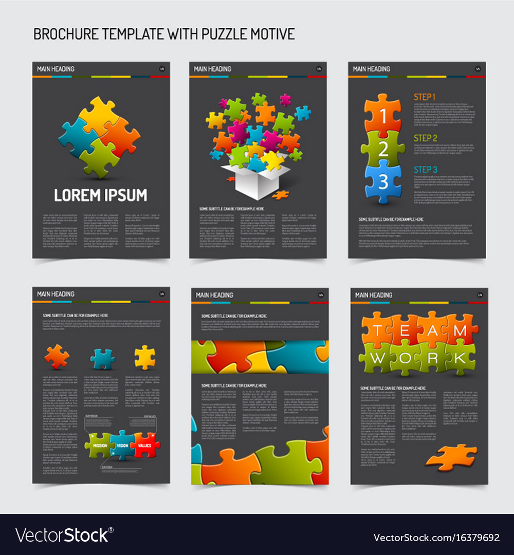 Set of modern brochure flyer design templates