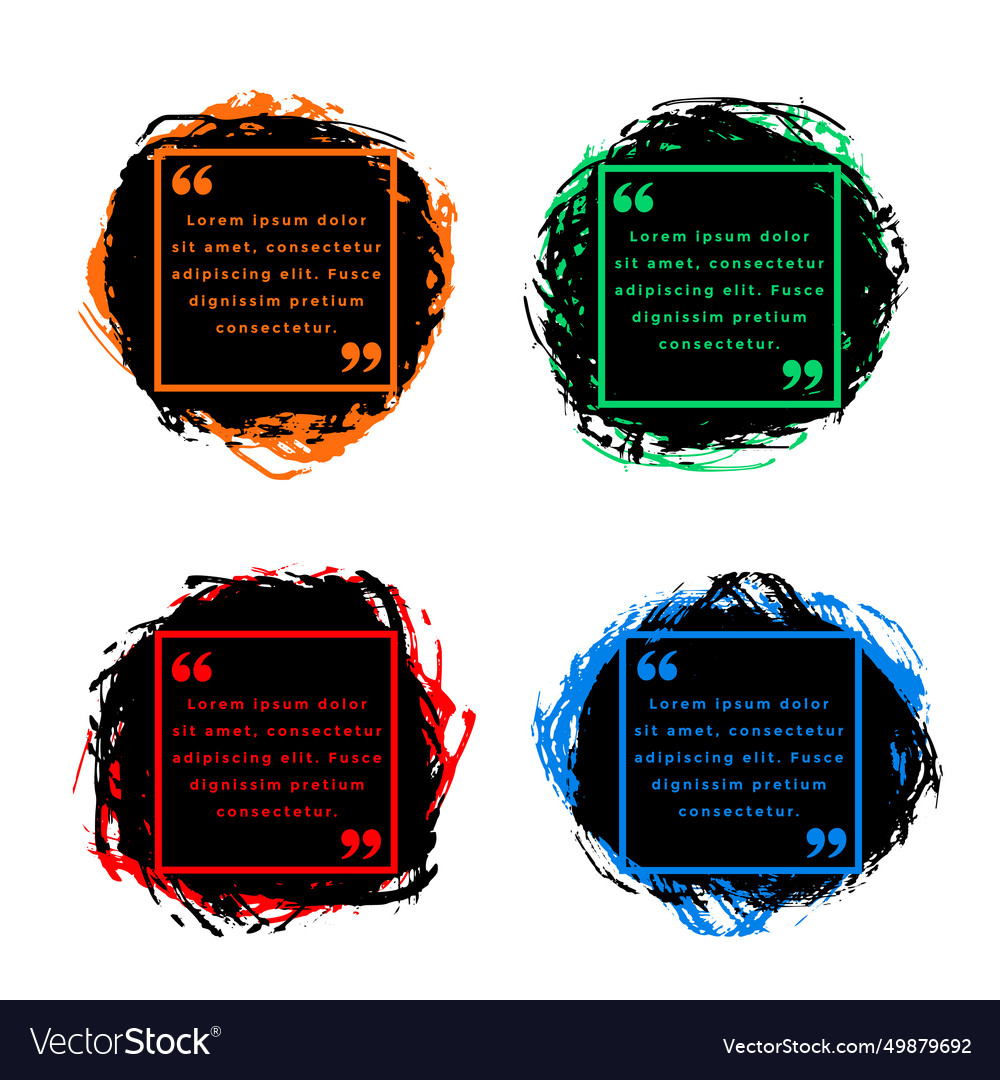 Stylish double inverted comma template for speak